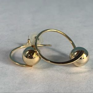 Retro Gold Hoop Earrings